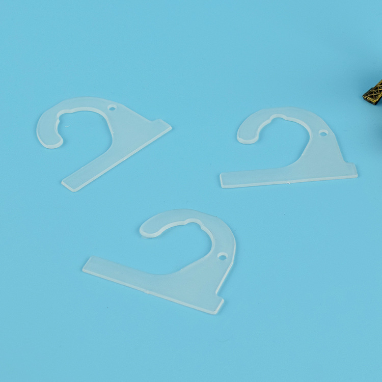 塑料小挂钩 包装袋塑料勾子 卡纸布样吊钩 透明钩子 6.5x5.6cm