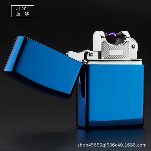 JL201 factory direct supply usb rechargeable lighter single arc windproof lighter trendy metal electronic cigarette lighter
