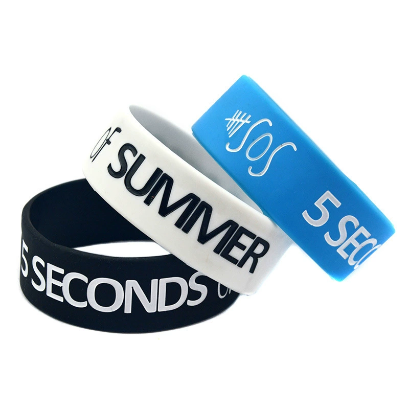 Европейско-американский стиль 5 Seconds of Summer силиконовый браслет 1-дюймовый со звездой