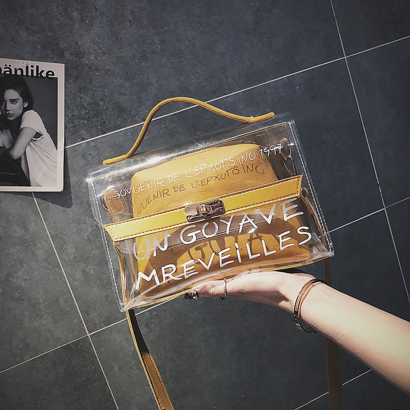 jöle çanta kadın çantası şeffaf yazlık haberci çantası tek omuz anne ve çocuk çantası_voghion.com