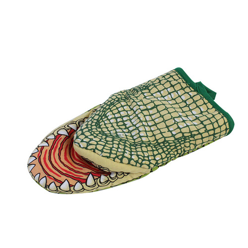 Cartoon Animal Insulated Gloves Alligator Thick Oven Gloves BBQ Gloves Kitchen Heat-Resistant Anti-Scald Gloves