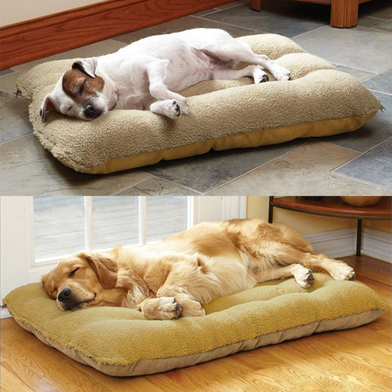 Lamb fleece kennel removable and washable dog mat winter thickened golden retriever small, medium and large dog pet nest mat a generation of hair