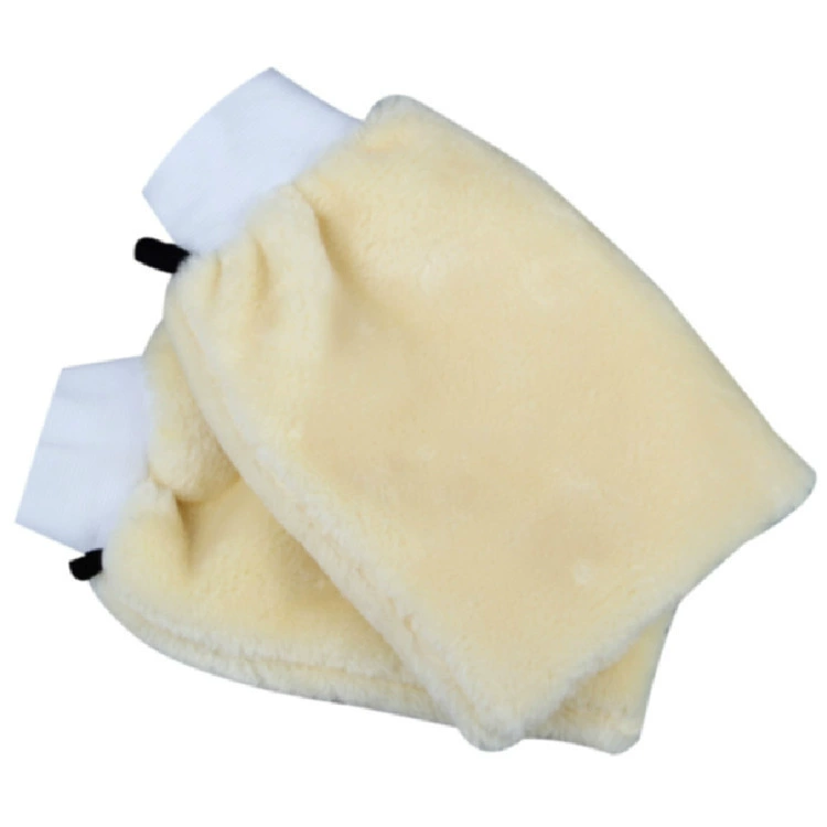 Перчатки для автомойки двусторонние плюшевые автомобильные медвежьи лапы, похожие на шерсть перчатки, восковая утолщенная тряпка, чистящие средства, ткань