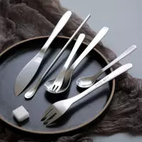 Silver Mink, нержавеющая сталь 304, золотистая решётка, нож, вилка и ложка, матовые столовые приборы для дома