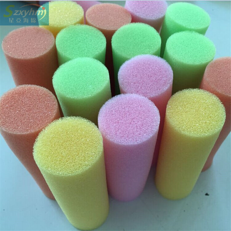 高弹空心海绵柱子  实心大小尺寸生产圆柱棉 彩色无气味长条棉管