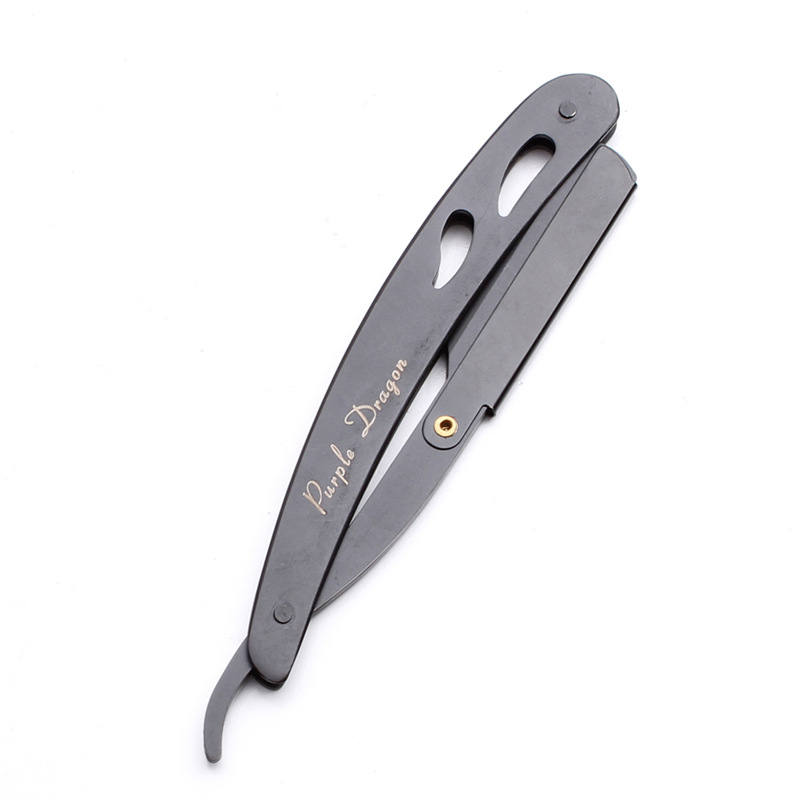 Soportes de maquinilla de afeitar manual Purple Dragon, acero inoxidable, modelo 74, de doble filo clásico, para hombres, ideal para raspar vello, depilar cejas y cortar cabello
