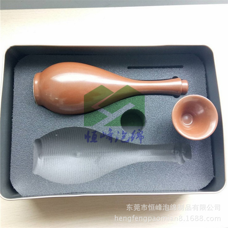 陶瓷瓶泡绵内衬、防水固定里衬、CNC一次雕刻EVA泡绵厂家