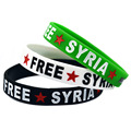 Free Syria叙利亚硅胶手环填色腕带柔软手镯外跨境饰品运动手圈