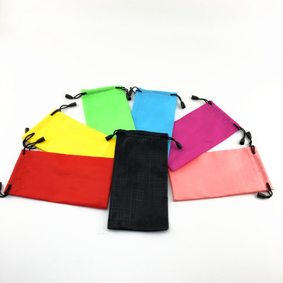 现货太阳眼镜袋批发 手机饰品滑雪镜袋 彩色黑色眼镜袋可以刷LOGO