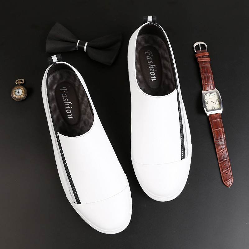 Chaussures pour hommes Été Nouvelles chaussures en cuir de vache pour hommes Chaussures décontractées à la mode coréenne Chaussures grande taille_voghion.com