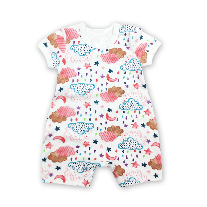 Fábrica al por mayor recién nacido mono de primavera y verano de algodón de manga corta mameluco boxeador mameluco niños y niñas bebé mameluco ropa para niños