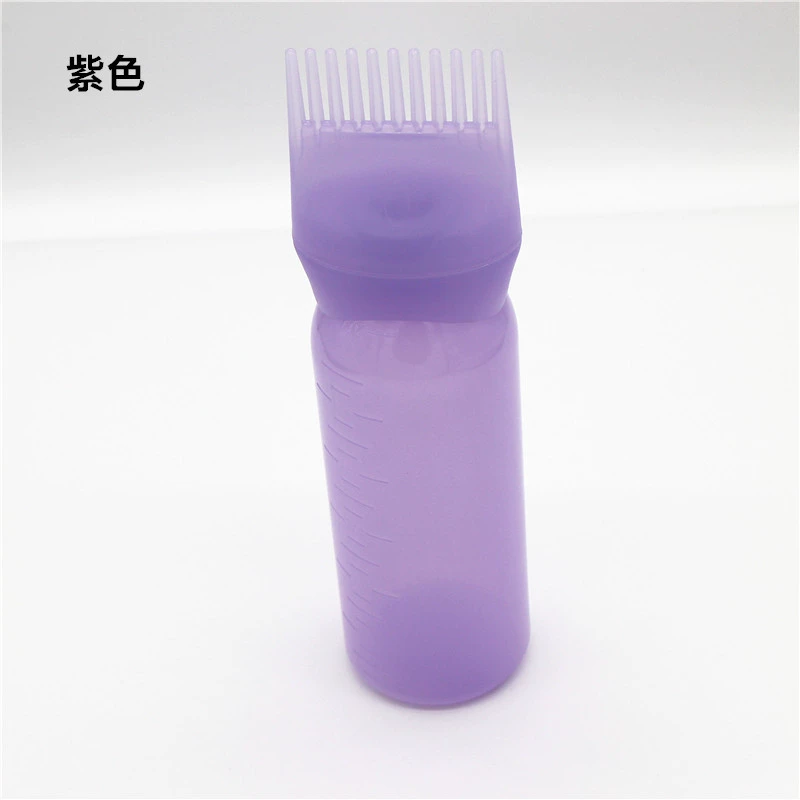 Hair Dye Applicator Bottle, 120 ml, Comb Tip with Measurement Scale — Salon/Home Use