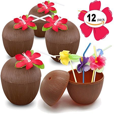 Amazon Venta caliente partido Hawaiano taza de coco piña taza a largo plazo en stock, foto apoyos Ventas Directas la fábrica