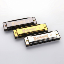 10孔布鲁斯口琴贝贝乐口琴成人民族乐器口琴工厂店 蓝调10孔正品