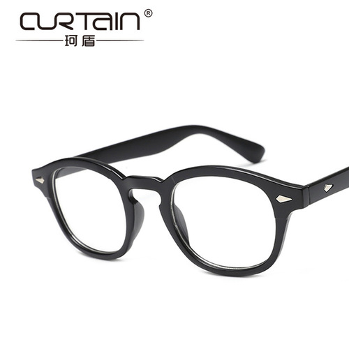 2018 Yu Wenle Retro Rice-Nailed Wayfarer Style Round Frame Glasses with Prescription Lenses