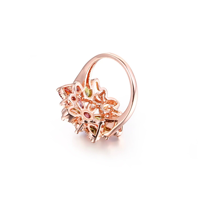 卡诗 Accessory, ring with stone with zircon, wedding ring, Aliexpress, flowered