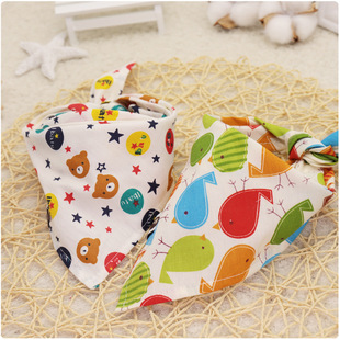 Cotton baby triangle towel children baby saliva towel baby saliva towel cartoon cute triangle towel