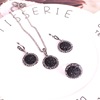 Jewelry, set, black ring, necklace and earrings, wish, diamond encrusted, 3 piece set, Aliexpress