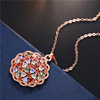 Accessory, zirconium, necklace, chain for key bag , pendant, European style, diamond encrusted