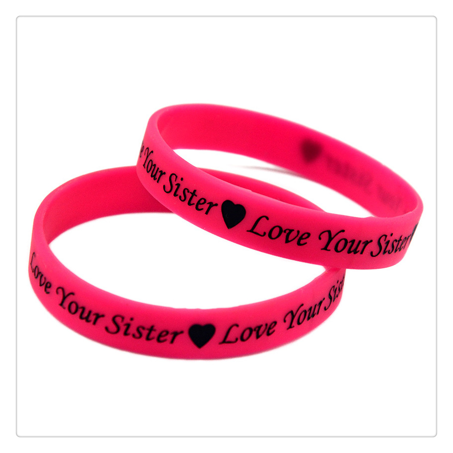 silicone fuchsia bracelet