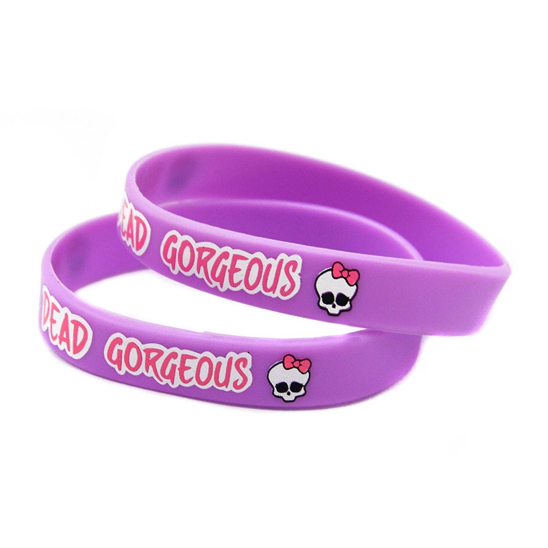 Силиконовый браслет (Monster High) окружность 180 мм, спорт/подарок, несколько цветов