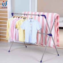 批发友利特不锈钢晾衣架落地折叠晾晒架轻便阳台便携可折叠