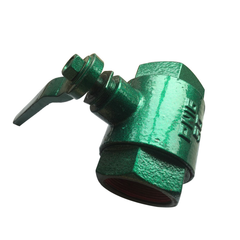 Green painted ball valve, cast iron ball valve, engineering ball valve, threaded ball valve, manual ball valve, valve