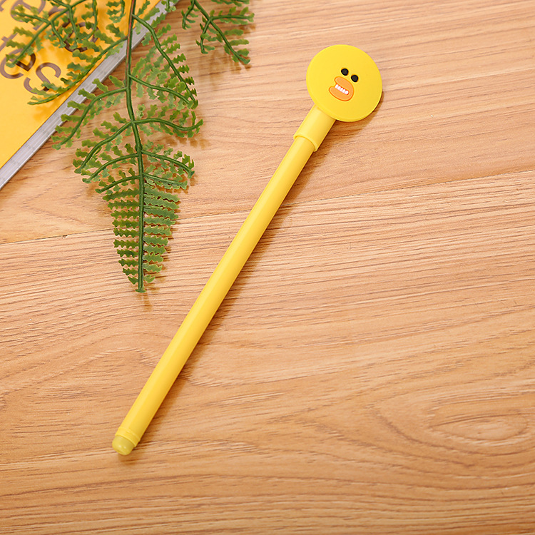 Creativo parche de pegamento suave pluma de gel de dibujos animados lindo aprendizaje papelería pluma a base de agua pluma de firma de oficina de expresión divertida