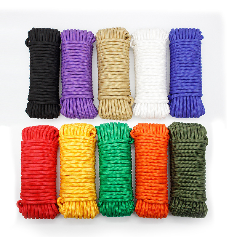 Nylon Rope binding rope color drawstring outdoor clothes drying braided rope factory handmade drawstring wholesale Nylon Rope binding rope color drawstring outdoor clothes drying braided rope factory handmade drawstring wholesale