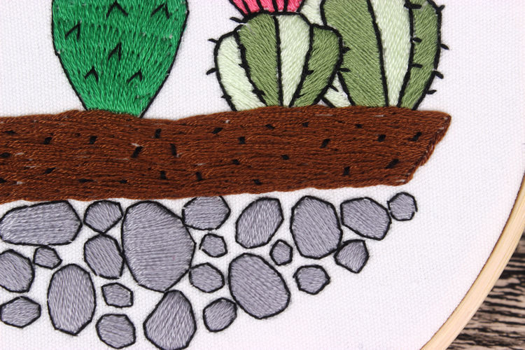 Salvaje crecimiento hecho a mano DIY tela novato europeo bordado flores y plantas material paquete kit costura traje varios