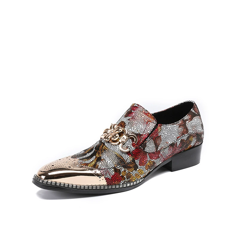 Мужская обувь без шнуровки European Station, модная обувь в горох с блестками, кожаная обувь с острым носком для ночного клуба, Молодежная мужская обувь