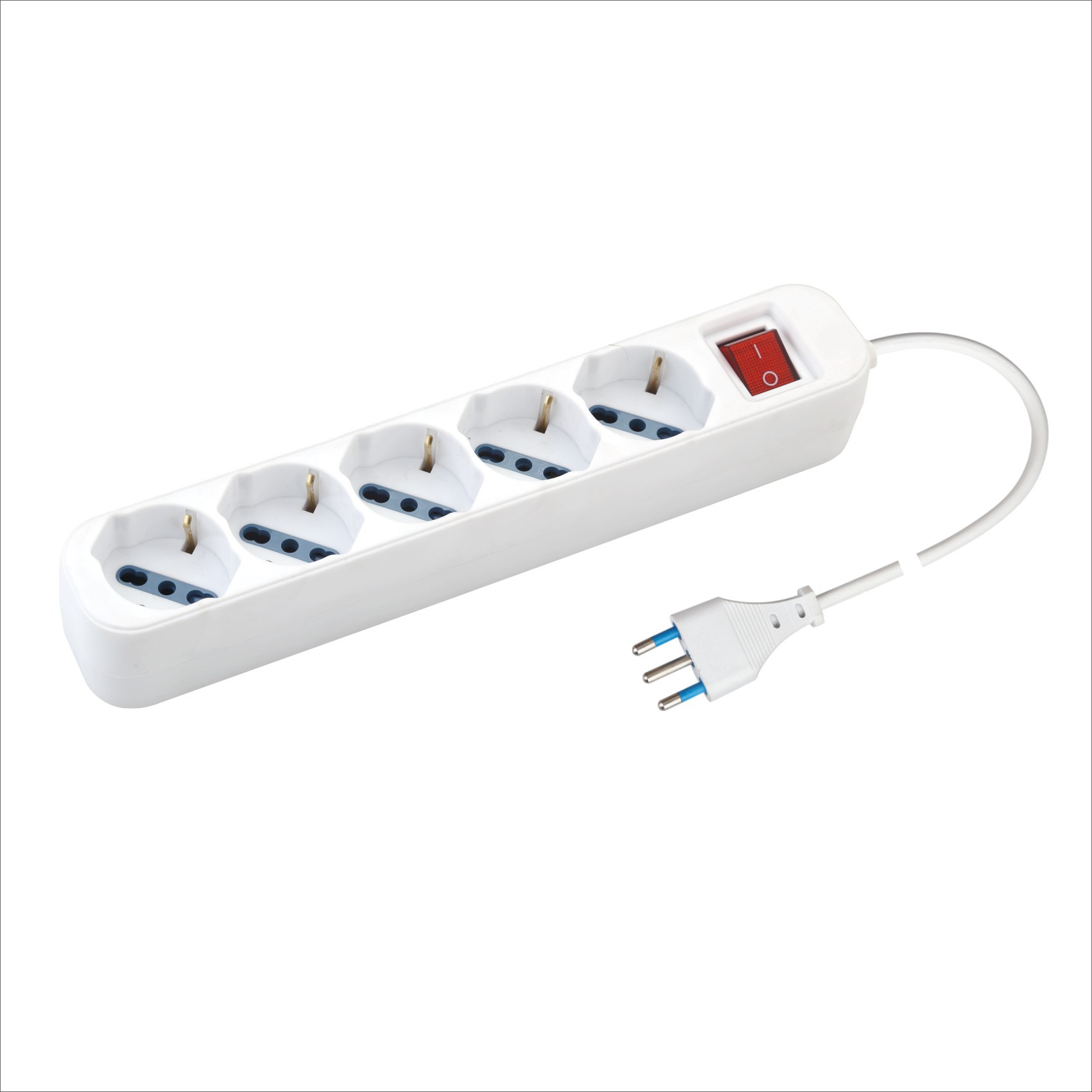 16A意大利德意式带开关插座MSG-05意式转德式多位多功能欧规排插