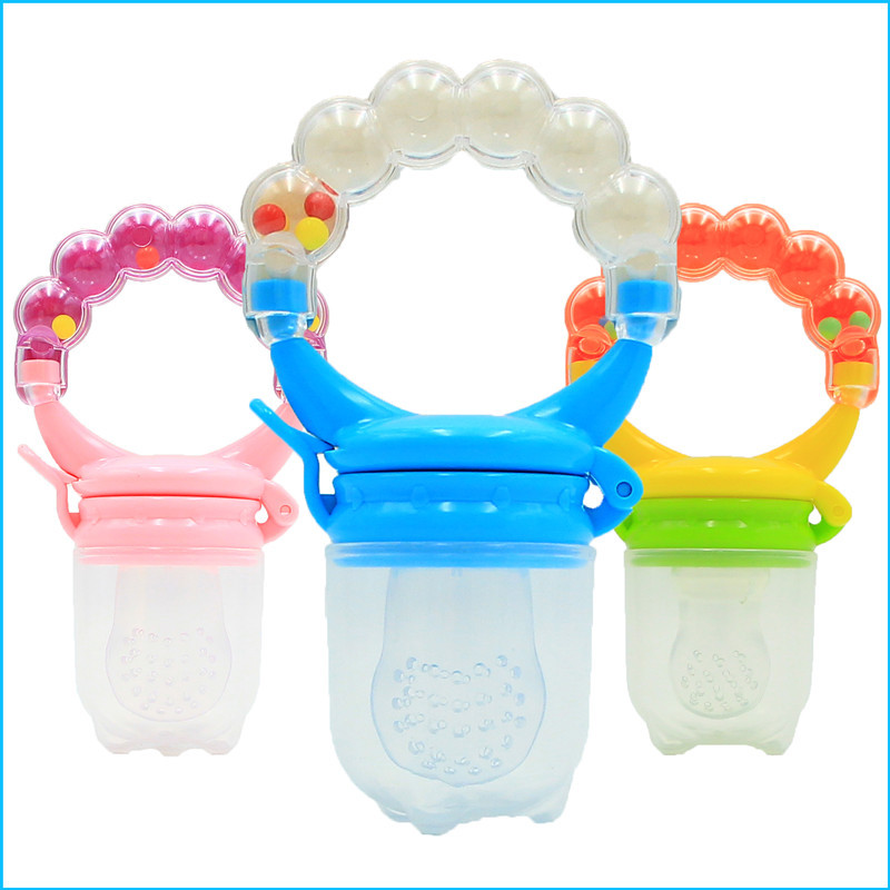Baby Fruit Feeder with Sound Toy, Fruit and Vegetable Silicone Mesh Bag, Pacifier, Baby and Maternity Products