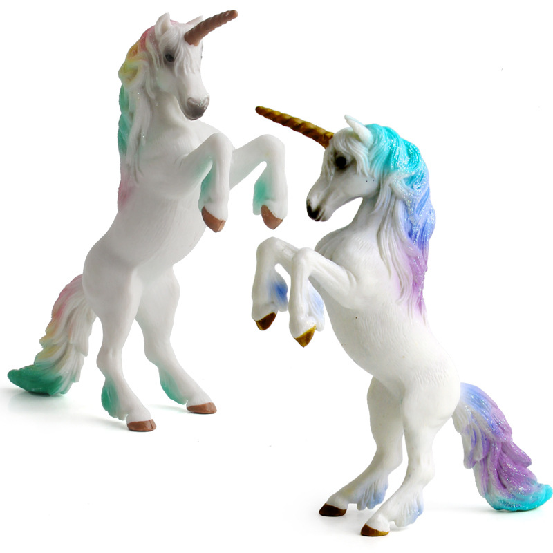 Unicornio muñeca juguete simulación mini modelo animal unicornio mito europeo leyenda Dios bestia transfronteriza exportación