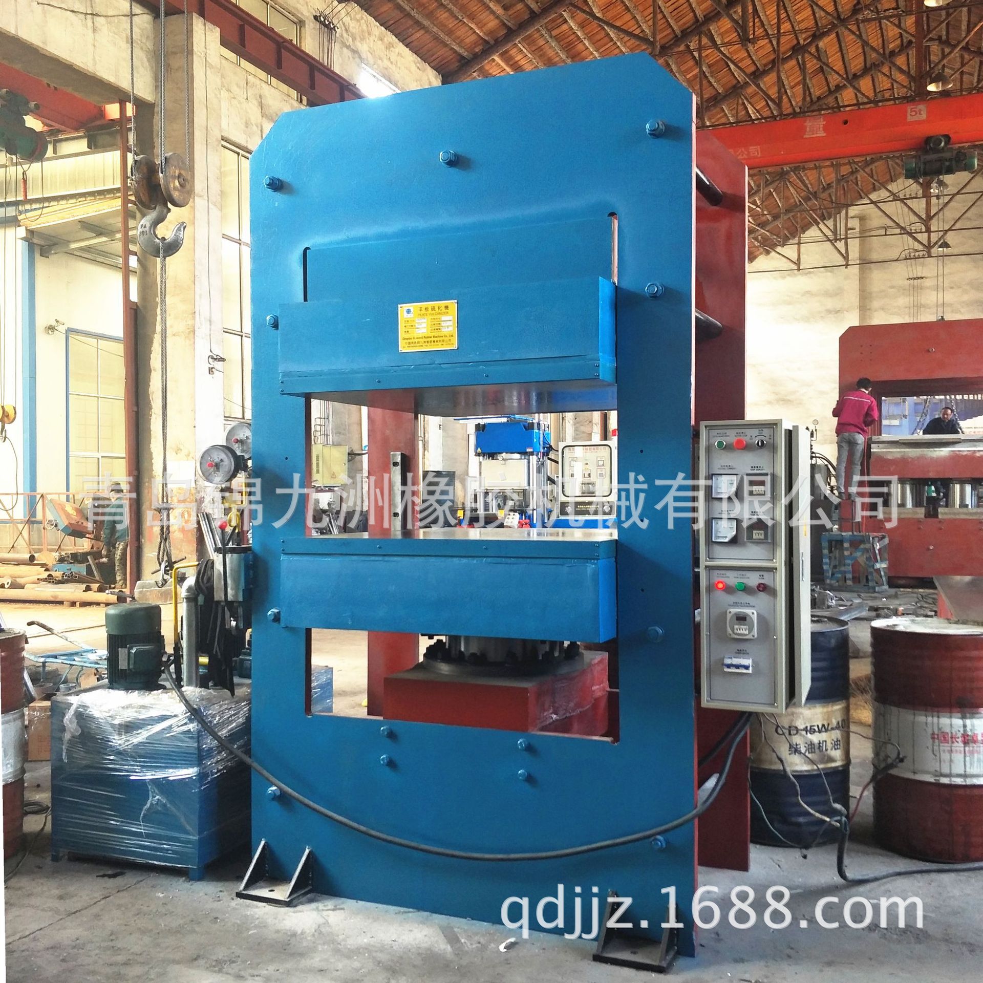 框式间距可调手动平板硫化机  250t框架式单缸液压平板机