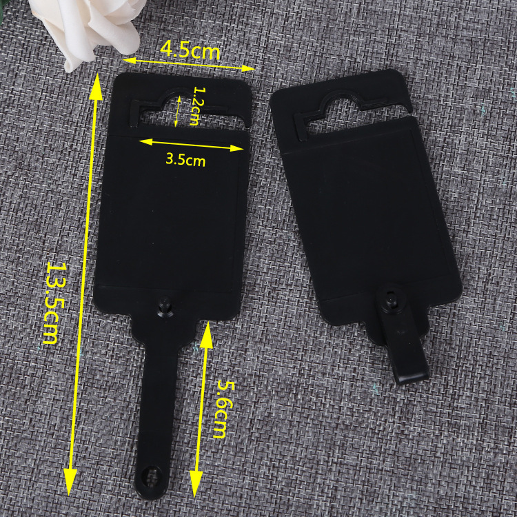 Factory Direct Supply wholesale luggage tag trademark packaging black transparent question mark plastic hook label sticker hook