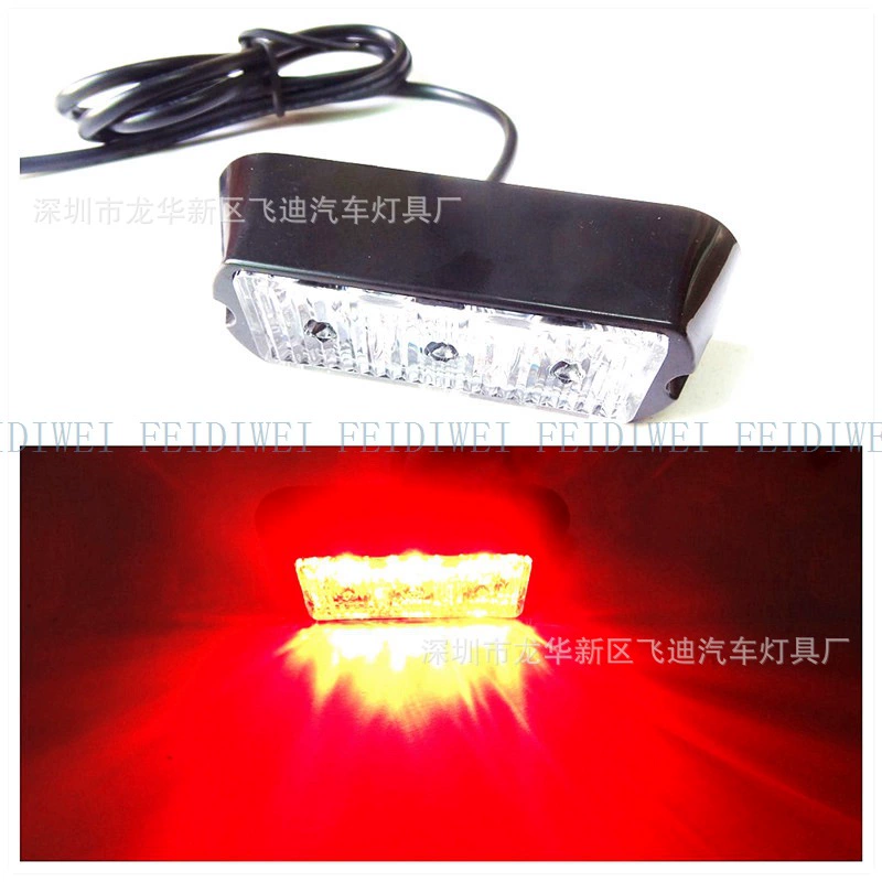 08003 высокой мощности 3LED вспышка света LED автомобиля боковой свет LED инженерных свет LED стробоскоп свет 3W угловой свет