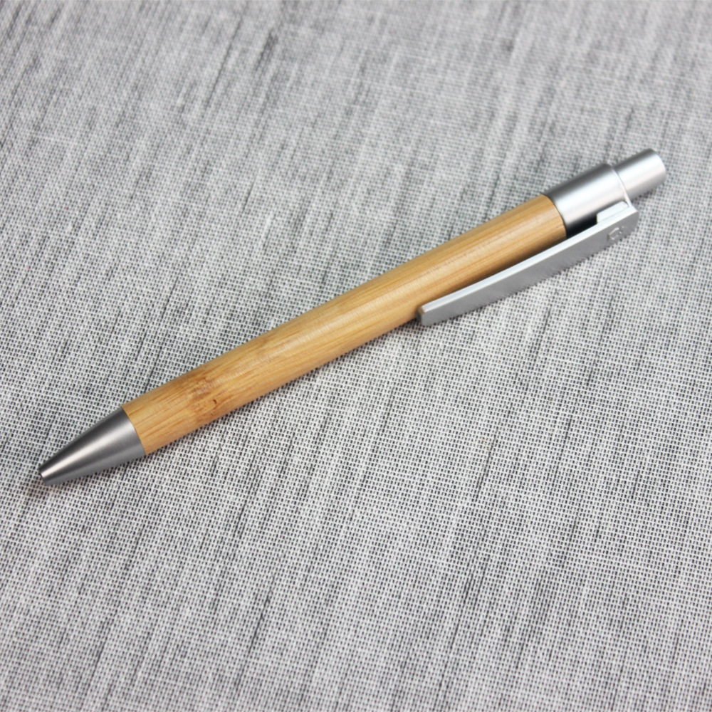 Bolígrafo de bambú, protección del medio ambiente, material de bambú y madera, bolígrafo de prensa, bolígrafo de firma de regalo publicitario, logotipo imprimible al por mayor