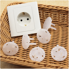 European-style round hole 2 applicable abroad teddy bear power bank protective cover safe plug cover child anti-electric shock protective cover