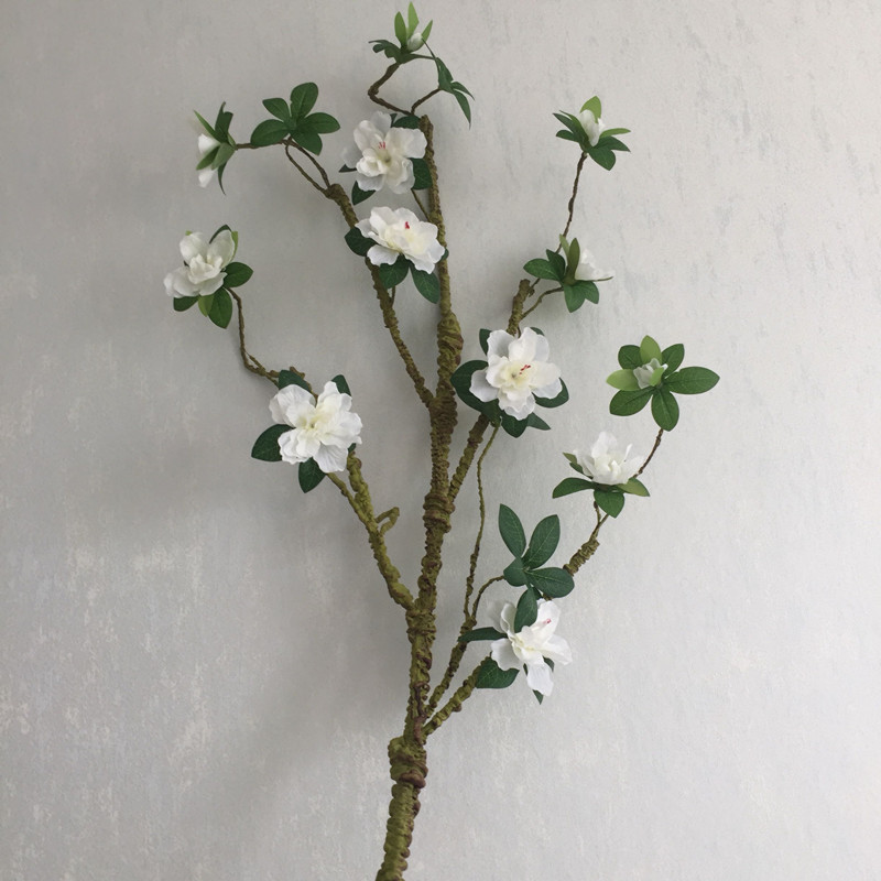 Flor artificial azalea espuma suave rama hogar Sala decoración bonsai arreglo floral modelado