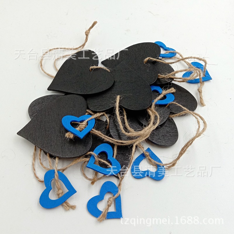 Seis pizarras pequeñas de colores, pizarras pequeñas en forma de corazón, 10 piezas en un paquete