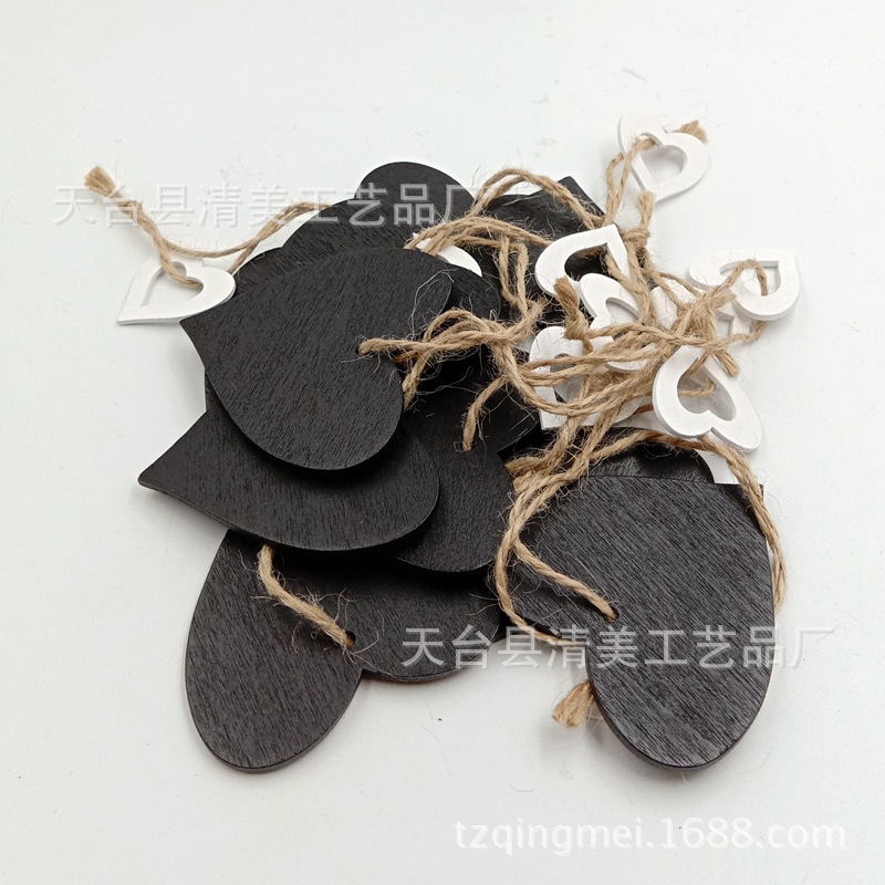 Seis pizarras pequeñas de colores, pizarras pequeñas en forma de corazón, 10 piezas en un paquete