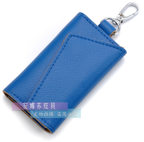 Caja de la llave del coche cuero de pinduoduro cintura colgando fábrica al por mayor de los hombres multi-funcional clave bolsa titular de la tarjeta