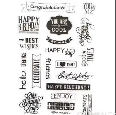 透明硅胶印章 DIY相册卡片手帐印章 胶皮章 透明印章 18款选