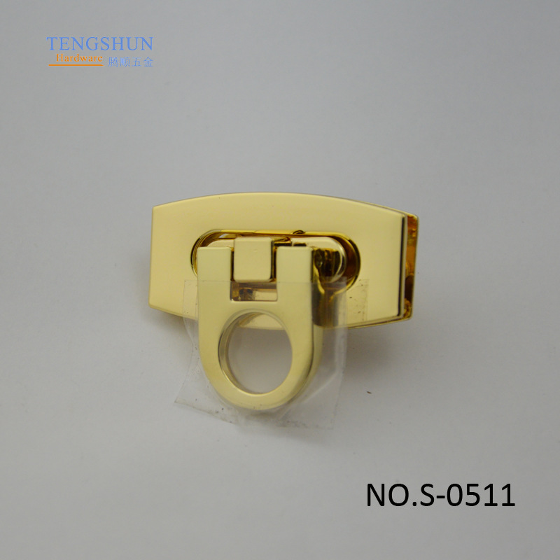 Aleación de zinc bolso equipaje accesorios de hardware cerradura de fundición de bolsa de las mujeres hardware prisma bloqueo bolsa de cuero de bloqueo al por mayor personalización