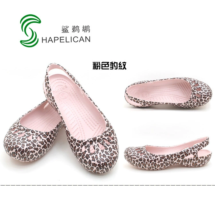 Легкие нескользящие сабо и сандалии на плоской подошве с леопардовым принтом, серия 2025 года, хит продаж в Юго-Восточной Азии, женская садовая обувь