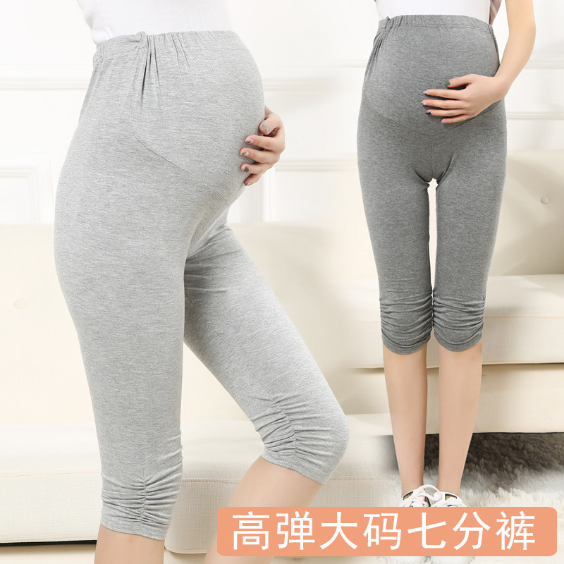 Summer maternity pants large size belly cropped pants stretch slim high waist leggings new maternity pants wholesale generation
