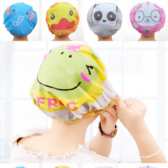 Cute Home Cartoon Shower Cap Adult Waterproof PVC Shower Cap Animal Women's Bath Hat Multiple Colors Available Wholesale