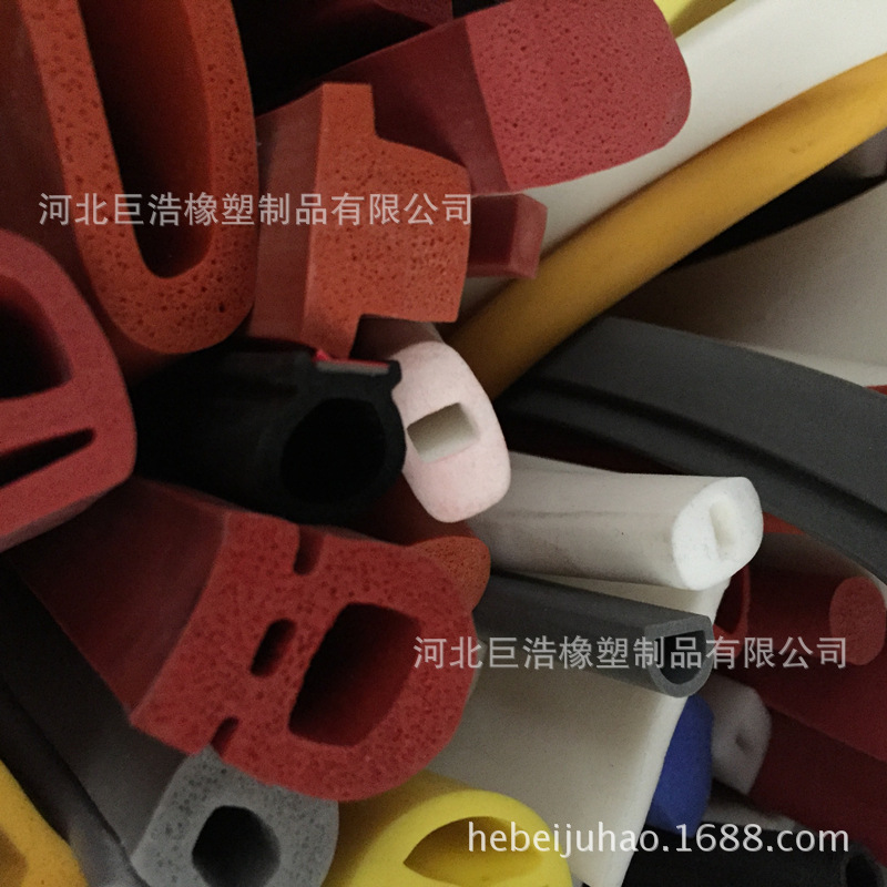 硅胶异形发泡胶条 硅胶海绵密封条 来图来样做各种异形硅胶胶条