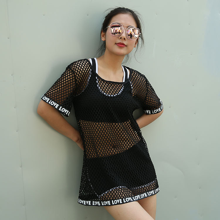 Traje de baño de tres piezas de las mujeres estilo coreano aguas termales estilo Chanel playa adelgazamiento vientre que cubre vestido dividido bikini traje de baño de las mujeres